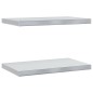 vidaXL Wandregale 2 Stk. 50x30x3 cm Silbern Edelstahl vidaXL Wandregale 2 Stk. 50x30x3 cm Silbern Edelstahl