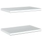 vidaXL Wandregale 2 Stk. 50x30x3 cm Silbern Edelstahl vidaXL Wandregale 2 Stk. 50x30x3 cm Silbern Edelstahl