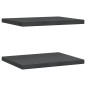 vidaXL Wandregale 2 Stk. 50x40x3 cm Schwarz Edelstahl vidaXL Wandregale 2 Stk. 50x40x3 cm Schwarz Edelstahl