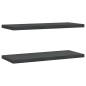 vidaXL Wandregale 2 Stk. 75x30x3 cm Schwarz Edelstahl vidaXL Wandregale 2 Stk. 75x30x3 cm Schwarz Edelstahl