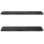 vidaXL Wandregale 2 Stk. 75x30x3 cm Schwarz Edelstahl vidaXL Wandregale 2 Stk. 75x30x3 cm Schwarz Edelstahl