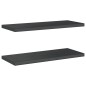 vidaXL Wandregale 2 Stk. 75x30x3 cm Schwarz Edelstahl vidaXL Wandregale 2 Stk. 75x30x3 cm Schwarz Edelstahl