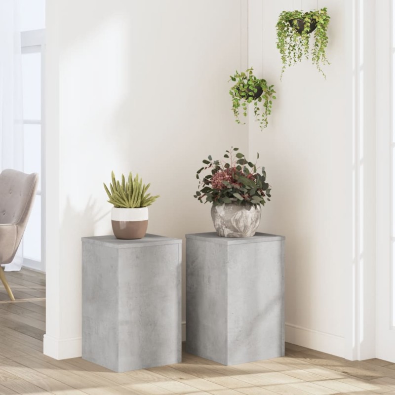vidaXL Pflanzenständer 2 Stk. Betongrau 30x30x50 cm Holzwerkstoff vidaXL Pflanzenständer 2 Stk. Betongrau 30x30x50 cm Holzwerkstoff