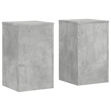 vidaXL Pflanzenständer 2 Stk. Betongrau 30x30x50 cm Holzwerkstoff