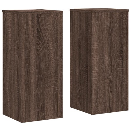 vidaXL Pflanzenständer 2 Stk. Braun Eiche 30x30x70 cm Holzwerkstoff