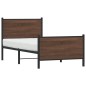 vidaXL Metallbett ohne Matratze Braun Eichen-Optik 90x200 cm vidaXL Metallbett ohne Matratze Braun Eichen-Optik 90x200 cm