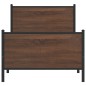vidaXL Metallbett ohne Matratze Braun Eichen-Optik 90x200 cm vidaXL Metallbett ohne Matratze Braun Eichen-Optik 90x200 cm