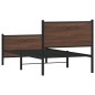 vidaXL Metallbett ohne Matratze Braun Eichen-Optik 90x200 cm vidaXL Metallbett ohne Matratze Braun Eichen-Optik 90x200 cm
