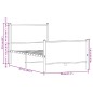 vidaXL Metallbett ohne Matratze Braun Eichen-Optik 90x200 cm vidaXL Metallbett ohne Matratze Braun Eichen-Optik 90x200 cm