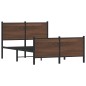 vidaXL Metallbett ohne Matratze Braun Eichen-Optik 120x200 cm vidaXL Metallbett ohne Matratze Braun Eichen-Optik 120x200 cm