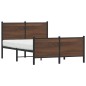 vidaXL Metallbett ohne Matratze Braun Eichen-Optik 120x200 cm vidaXL Metallbett ohne Matratze Braun Eichen-Optik 120x200 cm