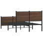 vidaXL Metallbett ohne Matratze Braun Eichen-Optik 120x200 cm vidaXL Metallbett ohne Matratze Braun Eichen-Optik 120x200 cm