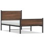 vidaXL Metallbett ohne Matratze Eichen-Optik 107x203 cm vidaXL Metallbett ohne Matratze Eichen-Optik 107x203 cm