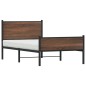 vidaXL Metallbett ohne Matratze Eichen-Optik 107x203 cm vidaXL Metallbett ohne Matratze Eichen-Optik 107x203 cm