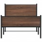 vidaXL Metallbett ohne Matratze Eichen-Optik 107x203 cm vidaXL Metallbett ohne Matratze Eichen-Optik 107x203 cm