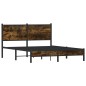 vidaXL Metallbett ohne Matratze Räuchereiche 137x190 cm vidaXL Metallbett ohne Matratze Räuchereiche 137x190 cm