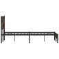vidaXL Metallbett ohne Matratze Räuchereiche 137x190 cm vidaXL Metallbett ohne Matratze Räuchereiche 137x190 cm