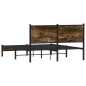 vidaXL Metallbett ohne Matratze Räuchereiche 137x190 cm vidaXL Metallbett ohne Matratze Räuchereiche 137x190 cm
