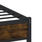 vidaXL Metallbett ohne Matratze Räuchereiche 137x190 cm vidaXL Metallbett ohne Matratze Räuchereiche 137x190 cm