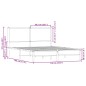 vidaXL Metallbett ohne Matratze Räuchereiche 137x190 cm vidaXL Metallbett ohne Matratze Räuchereiche 137x190 cm
