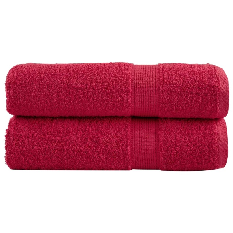 vidaXL Premium-Handtücher SOLUND 2 Stk. Rot 50x100 cm 600 g/m² vidaXL Premium-Handtücher SOLUND 2 Stk. Rot 50x100 cm 600 g/m²