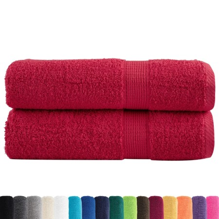 vidaXL Premium-Handtücher SOLUND 2 Stk. Rot 50x100 cm 600 g/m²