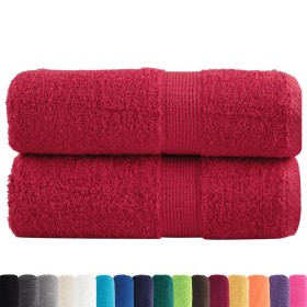 vidaXL Premium-Gästetücher SOLUND 2 Stk. Rot 30x50 cm 600 g/m²