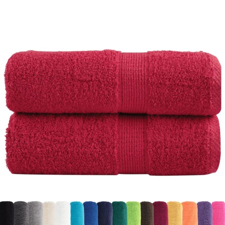 vidaXL Premium-Gästetücher SOLUND 2 Stk. Rot 30x50 cm 600 g/m²
