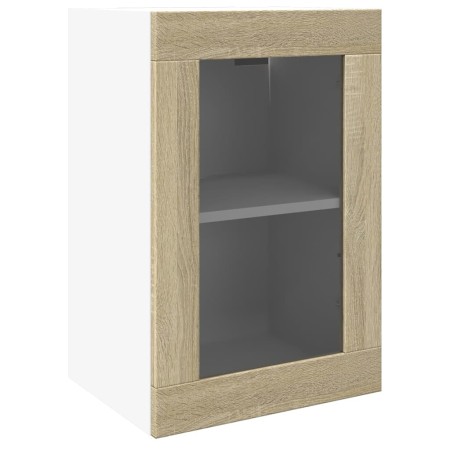 vidaXL Hängeglasschrank Sonoma-Eiche 40x31x60 cm Holzwerkstoff