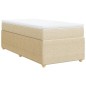 vidaXL Boxspringbett mit Matratze Creme 100x200 cm Stoff vidaXL Boxspringbett mit Matratze Creme 100x200 cm Stoff