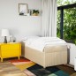 vidaXL Boxspringbett mit Matratze Creme 100x200 cm Stoff vidaXL Boxspringbett mit Matratze Creme 100x200 cm Stoff