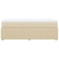 vidaXL Boxspringbett mit Matratze Creme 100x200 cm Stoff vidaXL Boxspringbett mit Matratze Creme 100x200 cm Stoff