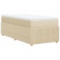 vidaXL Boxspringbett mit Matratze Creme 100x200 cm Stoff vidaXL Boxspringbett mit Matratze Creme 100x200 cm Stoff