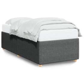 vidaXL Bettgestell ohne Matratze Dunkelgrau 100x200 cm Stoff