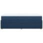 vidaXL Boxspringbett mit Matratze Blau 90x200 cm Stoff vidaXL Boxspringbett mit Matratze Blau 90x200 cm Stoff