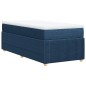vidaXL Boxspringbett mit Matratze Blau 90x200 cm Stoff vidaXL Boxspringbett mit Matratze Blau 90x200 cm Stoff