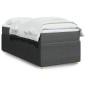 vidaXL Boxspringbett mit Matratze Dunkelgrau 100x200 cm Stoff vidaXL Boxspringbett mit Matratze Dunkelgrau 100x200 cm Stoff