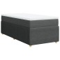 vidaXL Boxspringbett mit Matratze Dunkelgrau 100x200 cm Stoff vidaXL Boxspringbett mit Matratze Dunkelgrau 100x200 cm Stoff