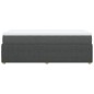 vidaXL Boxspringbett mit Matratze Dunkelgrau 100x200 cm Stoff vidaXL Boxspringbett mit Matratze Dunkelgrau 100x200 cm Stoff