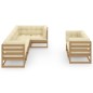 7-tlg. Garten-Lounge-Set mit Kissen Kiefer Massivholz 7-tlg. Garten-Lounge-Set mit Kissen Kiefer Massivholz