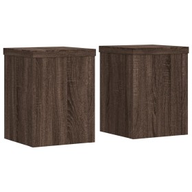 vidaXL Pflanzenständer 2 Stk. Braun Eiche 15x15x20 cm Holzwerkstoff