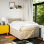 vidaXL Boxspringbett mit Matratze Creme 120x200 cm Stoff vidaXL Boxspringbett mit Matratze Creme 120x200 cm Stoff