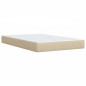 vidaXL Boxspringbett mit Matratze Creme 120x200 cm Stoff vidaXL Boxspringbett mit Matratze Creme 120x200 cm Stoff