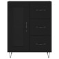 Highboard Schwarz 69,5x34x180 cm Holzwerkstoff Highboard Schwarz 69,5x34x180 cm Holzwerkstoff