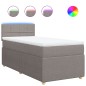 vidaXL Boxspringbett mit Matratze Taupe 90x200 cm Stoff vidaXL Boxspringbett mit Matratze Taupe 90x200 cm Stoff