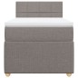 vidaXL Boxspringbett mit Matratze Taupe 90x200 cm Stoff vidaXL Boxspringbett mit Matratze Taupe 90x200 cm Stoff