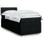 vidaXL Boxspringbett mit Matratze Schwarz 90x200 cm Stoff vidaXL Boxspringbett mit Matratze Schwarz 90x200 cm Stoff
