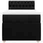 vidaXL Boxspringbett mit Matratze Schwarz 90x200 cm Stoff vidaXL Boxspringbett mit Matratze Schwarz 90x200 cm Stoff