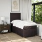 vidaXL Boxspringbett mit Matratze Dunkelbraun 80x200 cm Stoff vidaXL Boxspringbett mit Matratze Dunkelbraun 80x200 cm Stoff