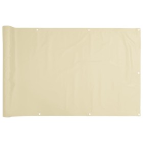 vidaXL Balkon-Sichtschutz Creme 700x75 cm PVC